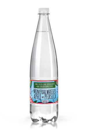 Mineralwasser mit natürlichem Aroma ohne Zucker, Süßstoffe und Konservierungsstoffe - Apfel und Minze